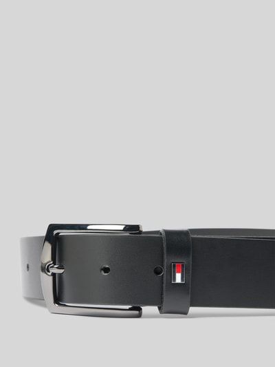 Tommy Hilfiger Ledergürtel mit Logo-Applikation BLACK 2