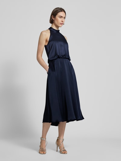 V by Vera Mont Cocktailjurk met halter Donkerblauw - 1