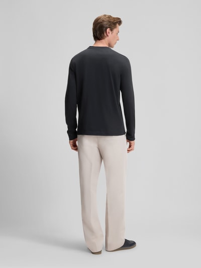 BOSS Bluzka o kroju regular fit z długim rękawem z czystej bawełny model ‘TOWNLEY 7’ – BECKHAM x BOSS Granatowy 5