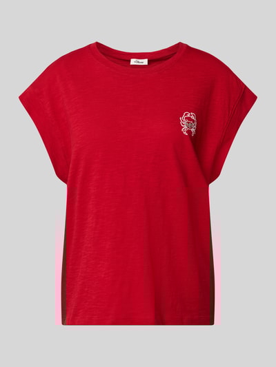 s.Oliver RED LABEL Relaxed Fit T-Shirt aus reiner Baumwolle Rot 2
