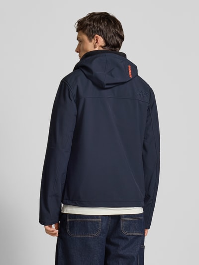 Superdry Kurtka softshell z kieszeniami zapinanymi na zamek błyskawiczny Ciemnoniebieski 5