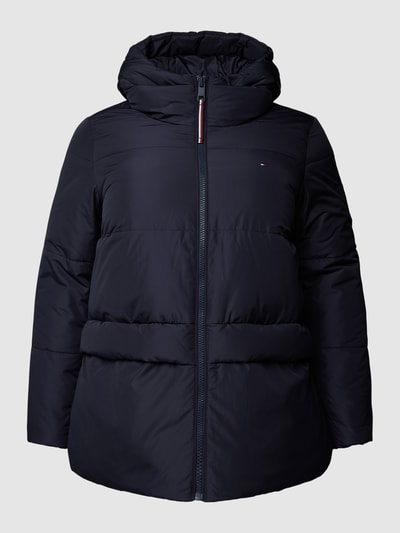 Tommy Hilfiger Curve PLUS SIZE Steppmantel mit Label-Details Modell 'Sorona' Marineblau 2