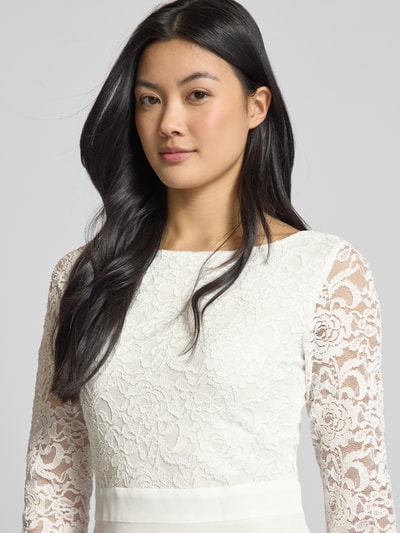 Swing Cocktailkleid aus Häkelspitze Offwhite 3