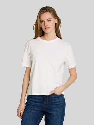 Tom Tailor Denim T-shirt o kroju relaxed fit z czystej bawełny Złamany biały 4