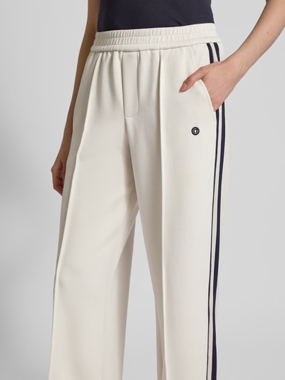 Oui Straight Leg Stoffhose mit fixierten Bügelfalten Offwhite 3