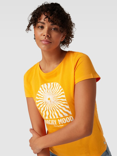 Tom Tailor Denim T-Shirt mit Logo-Print Orange 3