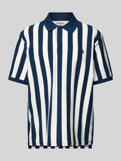 Carhartt Work In Progress Koszulka polo z krótką listwą guzikową Ciemnoniebieski 2