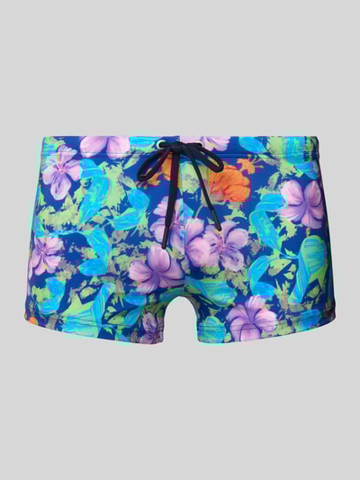 HOM Zwembroek met tunnelkoord, model 'Balata' Marineblauw - 1