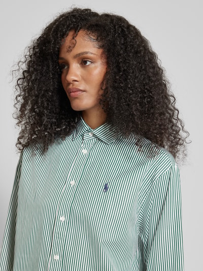 Polo Ralph Lauren Overhemdblouse met labelstitching Rietgroen - 3