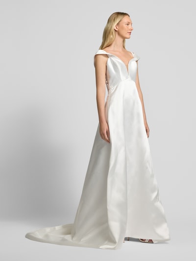 Luxuar Brautkleid mit Spitzenbesatz Offwhite 1