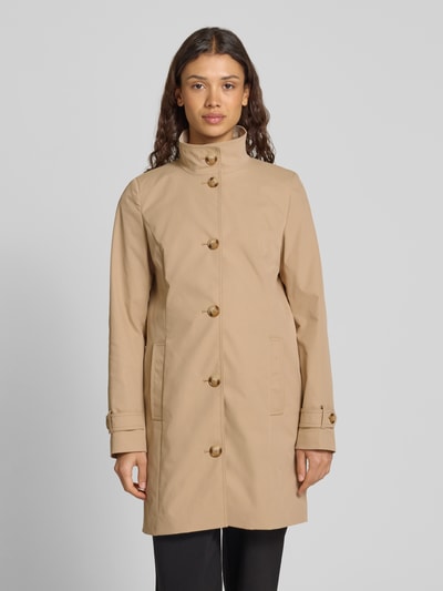 Christian Berg Woman Selection Trenchcoat mit Stehkragen und Ärmelriegeln Sand 4