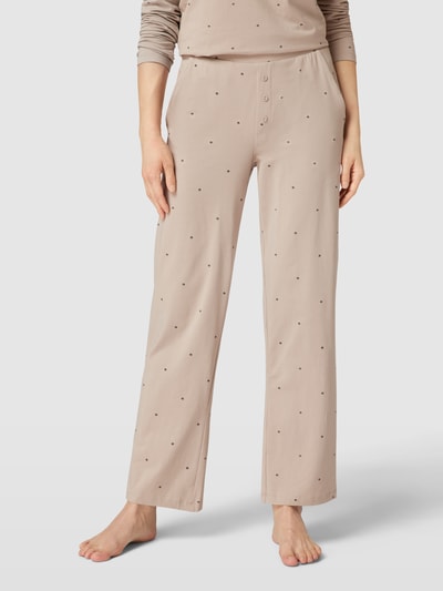 Esprit Pyjamabroek met all-over motief Beige - 4