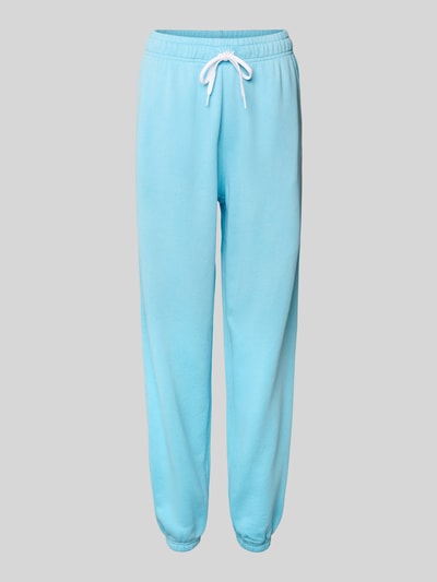 Polo Ralph Lauren Spodnie dresowe o kroju regular fit z tunelem model ‘Knit’ Turkusowy 2