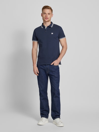 s.Oliver RED LABEL Poloshirt mit Label-Print Dunkelblau 1