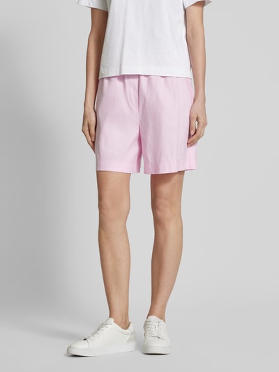 Marc Cain Shorts aus Leinen-Mix mit elastischem Bund Pink 4