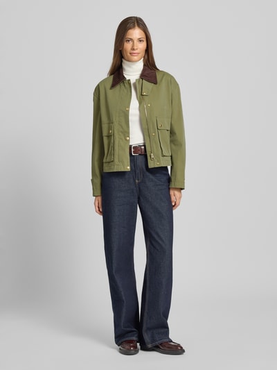 Marc O'Polo Regular fit barn jacket van katoenmix Rietgroen - 1