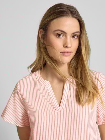 Vila Regular Fit Blusenshirt mit Tunikakragen Modell 'RUMANA' Koralle 3