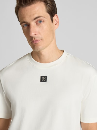 HUGO Regular Fit T-Shirt aus reine Baumwolle Modell 'DALILE' Weiss 3