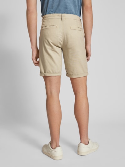 Blend Regular Fit Leinenshorts im unifarbenen Design Beige 5