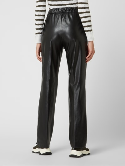 Daydream Comfortbroek in leerlook, model 'Tokyo' Zwart - 5