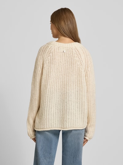 Smith and Soul Sweter z dzianiny o kroju relaxed fit z dodatkiem moheru Écru 5
