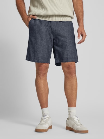 SELECTED HOMME Regular Fit Shorts mit Webmuster Marine 4