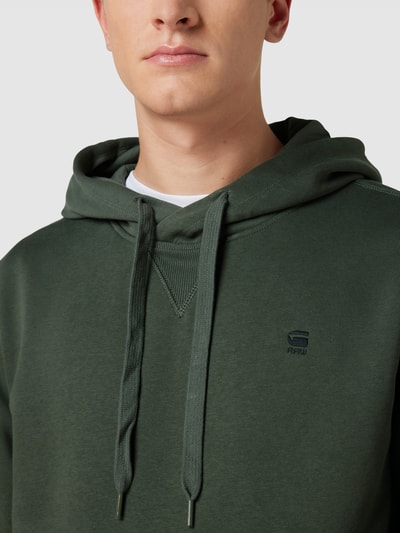 G-Star Raw Hoodie met kangoeroezak Olijfgroen - 3