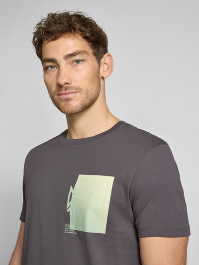 Tom Tailor Denim Regular Fit T-Shirt aus reiner Baumwolle Anthrazit 3