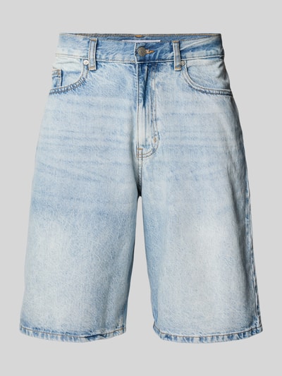 REVIEW Baggy Fit Jeansshorts im 5-Pocket-Design Hellblau 2