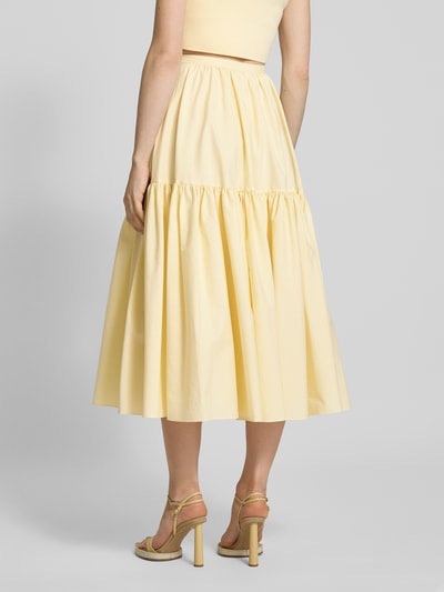 Jake*s Cocktail Maxirock mit Bundfalten Hellgelb 5