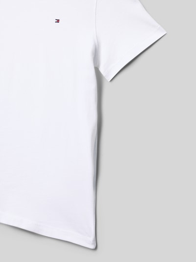 Tommy Hilfiger Teens Regular Fit T-Shirt aus reiner Baumwolle Weiss 2