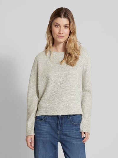 OPUS Sweatshirt met ronde hals, model 'Galty' Lichtgrijs - 4