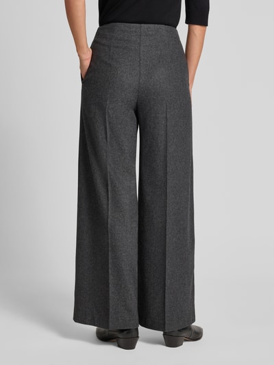 Stefanel Spodnie z szeroką nogawką w kant Średnioszary 5