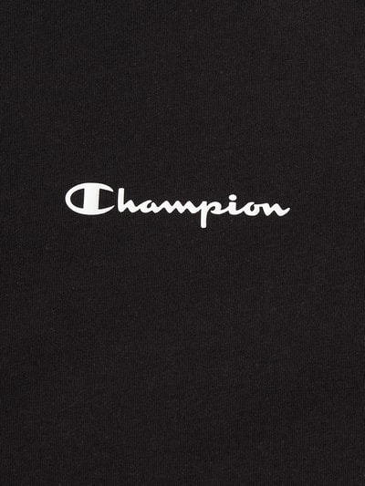 CHAMPION T-Shirt mit Label-Print Schwarz 4