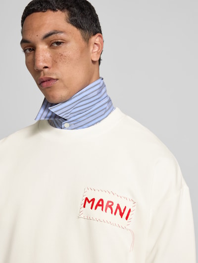 Marni Sweatshirt mit Label-Detail Offwhite 3