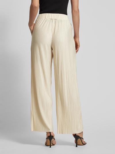 Selected Femme Stoffen broek met plissévouwen, model 'ELLIE' Beige - 5