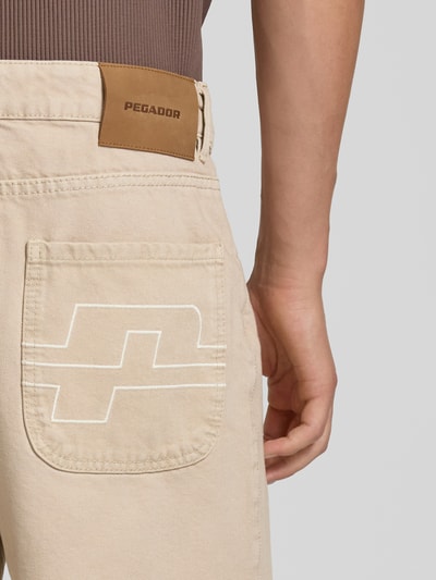 Pegador Regular Fit Jeansshorts im 5-Pocket-Design Modell 'Legra' Beige 3