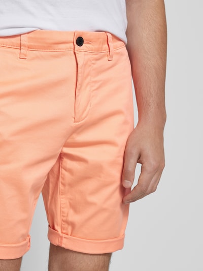 Tom Tailor Denim Slim Fit Chino-Shorts in unifarbenem Design Koralle 3