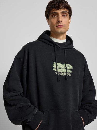 VETEMENTS Oversized Hoodie mit Motiv-Print Black 3