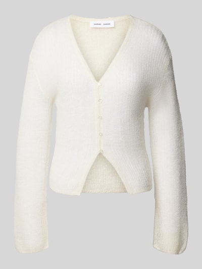 Samsøe Samsøe Strickcardigan mit weiten Ärmeln Modell 'POPPI' Offwhite 2