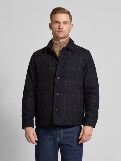 Jack & Jones Premium Regular fit overhemdjack met kentkraag, model 'CARTER' Donkerblauw - 4