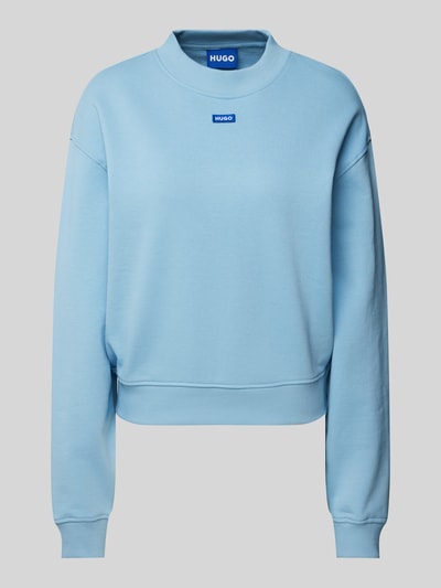 Hugo Blue Sweatshirt mit Label-Detail Modell 'Delessa' Rauchblau 2