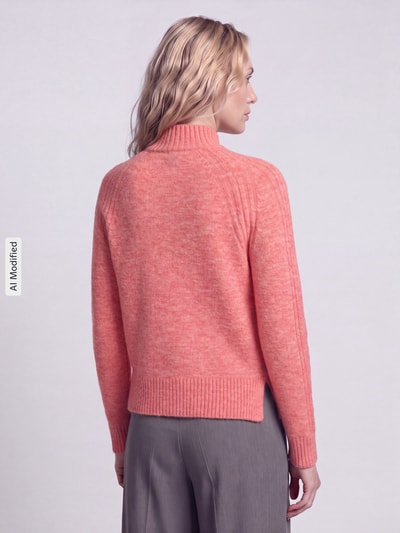 Pepe Jeans Regular Fit Pullover mit Woll-Anteil Modell 'ASHLEY PERKINS' Koralle 5