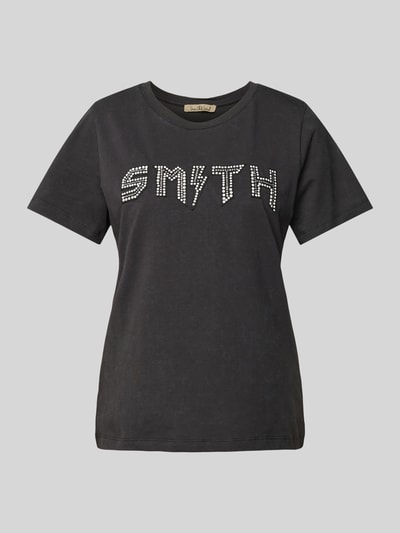 Smith and Soul T-Shirt mit Strasssteinbesatz Black 2