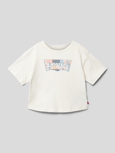 Levi’s® Kids T-shirt z nadrukiem z logo model ‘MEET AND GREET’ Biały 1