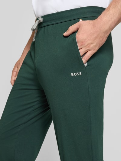 BOSS Regular fit sweatbroek van katoenmix model 'Mix&Match' Donkergroen - 3