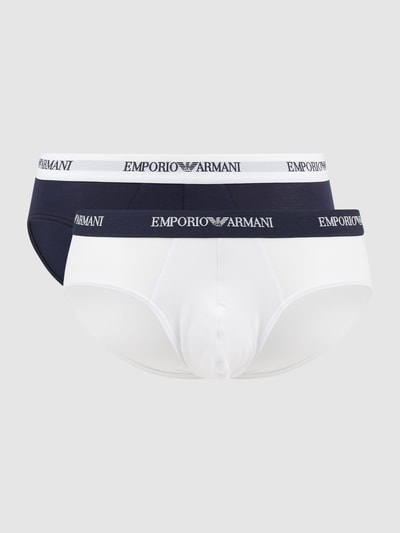 Emporio Armani Slip mit Stretch-Anteil im 2er-Pack Weiss 1