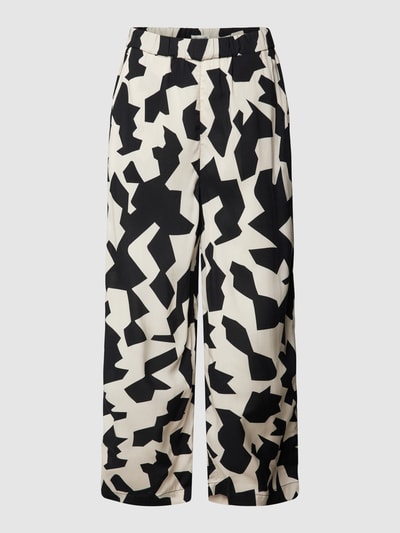 Tom Tailor Culotte met all-over motief Zwart - 2