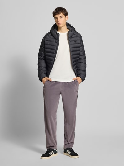 adidas Originals Spodnie dresowe o kroju straight fit z elastycznym pasem Antracytowy 1