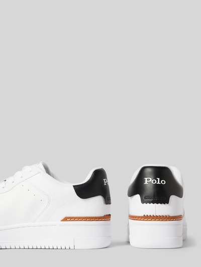 Polo Ralph Lauren Leren sneakers met logostitching, model 'MASTERS' Wit - 2